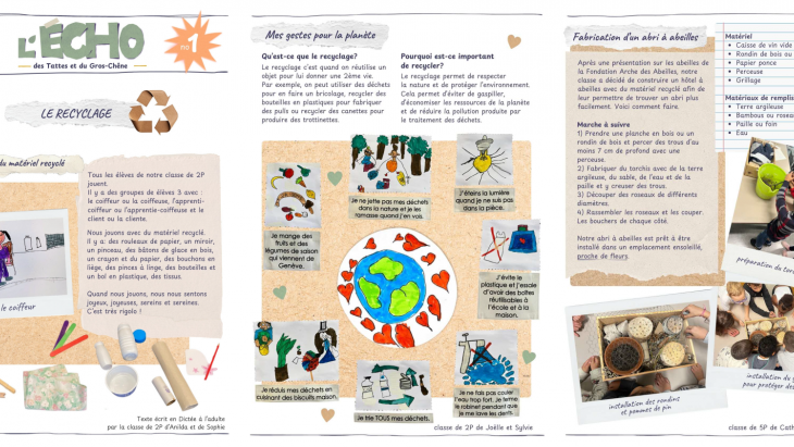 Page du journal "L’Écho des Tattes et du Gros-Chêne"