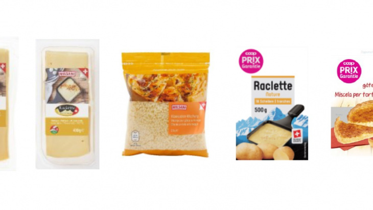 Emballages des fromages à raclette