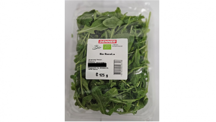Emballage de la roquette Bio vendue chez Denner