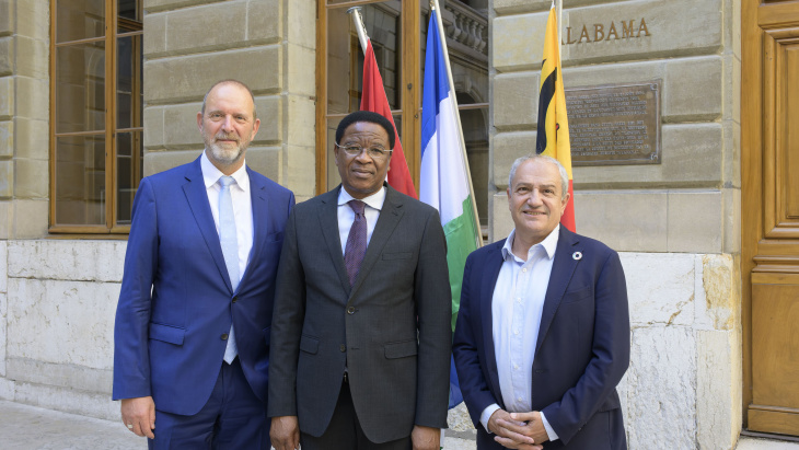 Visite de courtoisie de S.E. Monsieur l'Ambassadeur Tšiu Khathibe, Représentant permanent du Royaume du Lesotho auprès de l'ONU à Genève