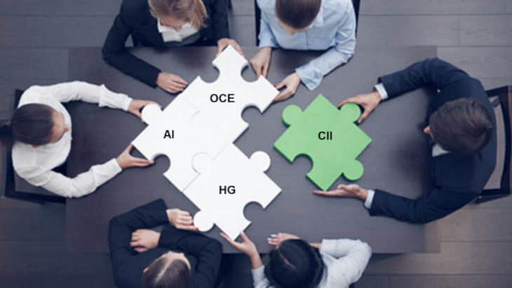 Des personnes autours d'une table collaborent