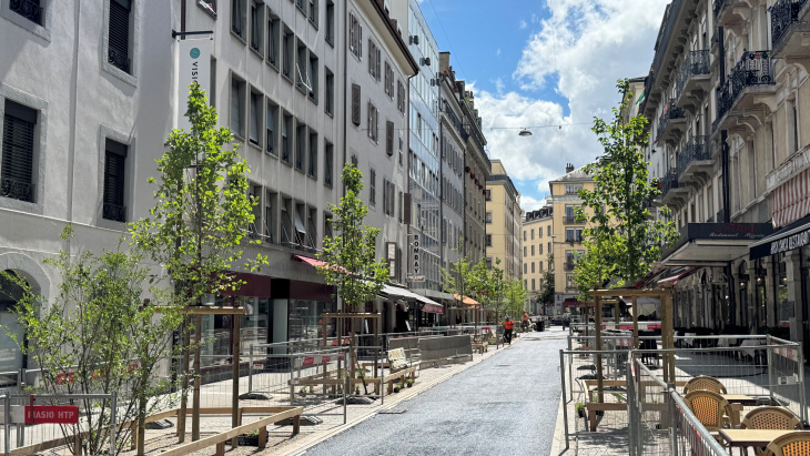 Rue Chaponnière en travaux
