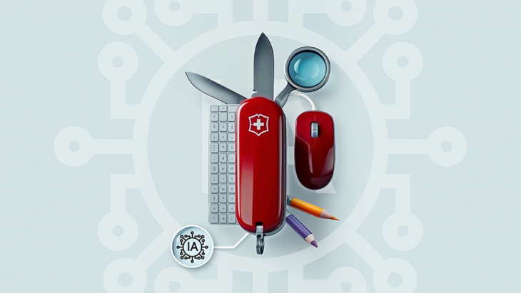 L'IA Générative comme une lame du couteau suisse - Crédit illustration Dimitri Z.