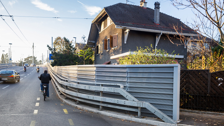 Paroi anti-bruit à Genève