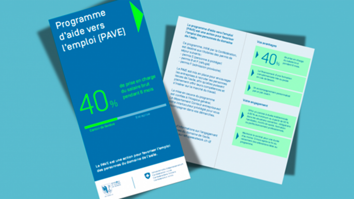 Programme d'aide vers l'emploi (PAVE) : nouveau dépliant