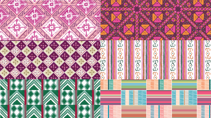 fond couleurs et motifs traditionnels 