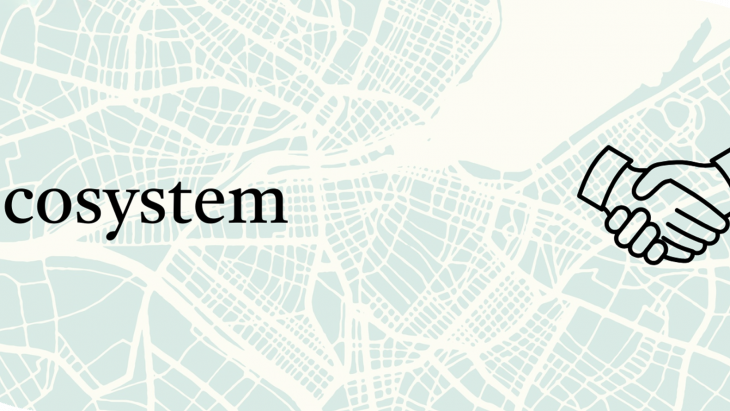 Visuel de carte de Genève avec icône de poignée de mains