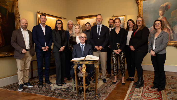Réception en l'honneur de M. Mark Thomson, nouveau directeur général du CERN. Photo Jay Louvion