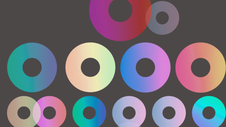 donuts couleurs sur le fond foncé