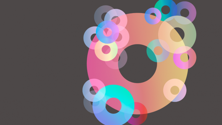 donuts couleurs sur le fond foncé