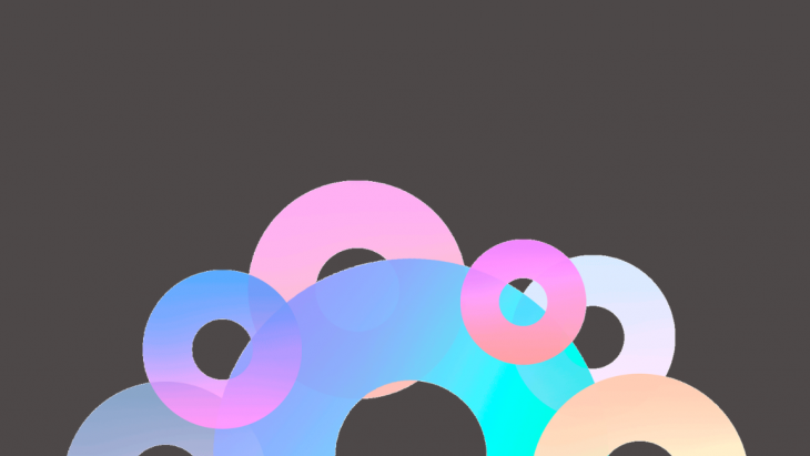 donuts couleurs sur le fond foncé