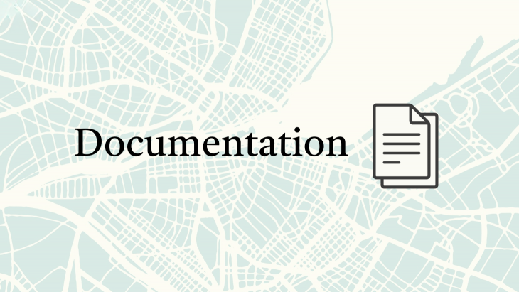 Visuel de carte de Genève avec icône de documents