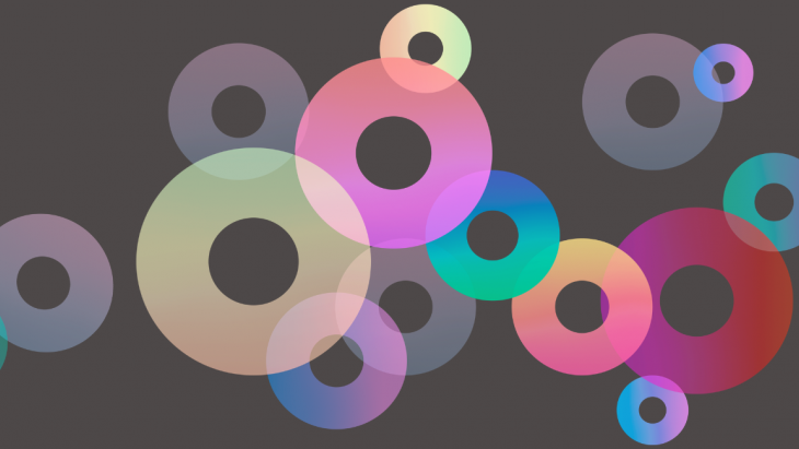 donuts couleurs sur le fond foncé