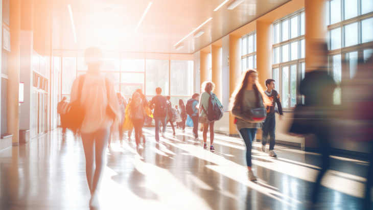 Elèves dans un établissement scolaire
