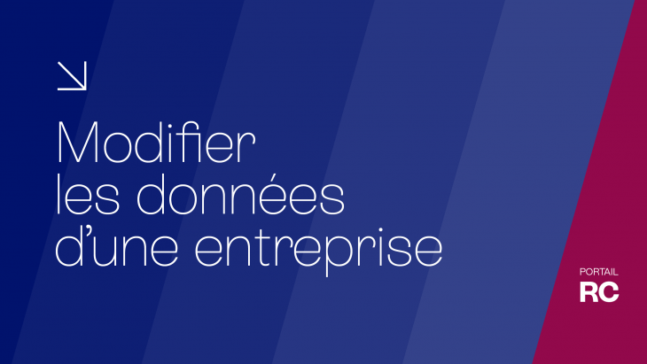 Modifier les données d'une entreprise