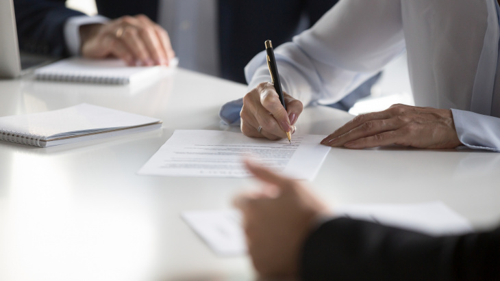 Signature d'un document