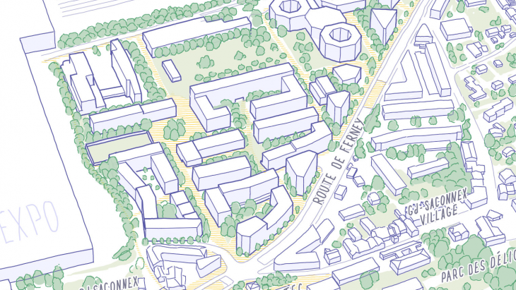 Plan du secteur Susette au Grand-Saconnex