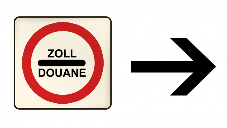 Panneau signalétique de douane