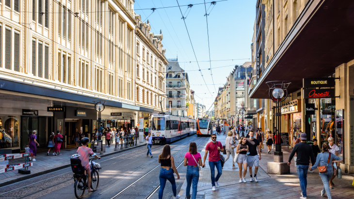 Rues basses à Genève