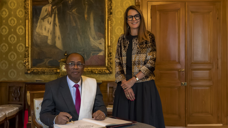 Visite de courtoisie de S.E. Monsieur I'Ambassadeur Edelin Calixte Randriamiandrisoa, représentant permanent de la République de Madagascar auprès de I'ONU à Genève