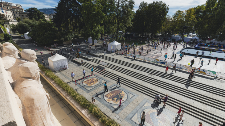 Le Parc des Bastions durant la Fête du sport [Photo Michel Marie]