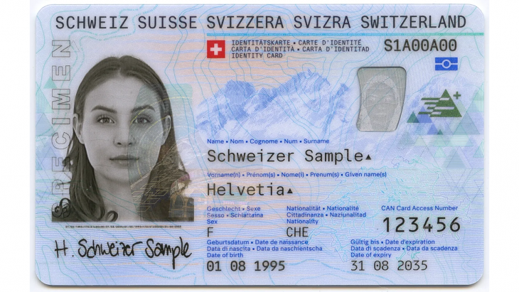 Nouvelle carte d'identité suisse biométrique