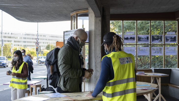 Kiosque des Nations - concertation Tram des Nations © Aline Bovard Rudaz