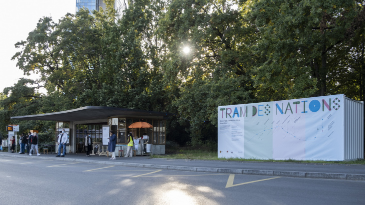 Kiosque des Nations - concertation Tram des Nations © Aline Bovard Rudaz