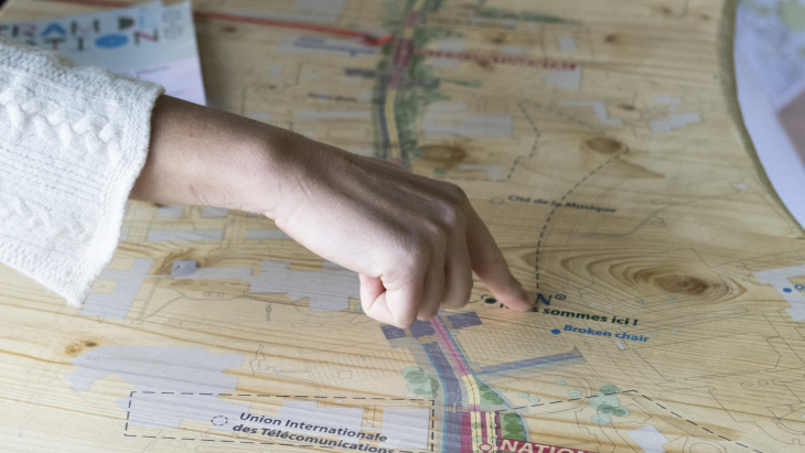 Kiosque des Nations - concertation Tram des Nations © Aline Bovard Rudaz