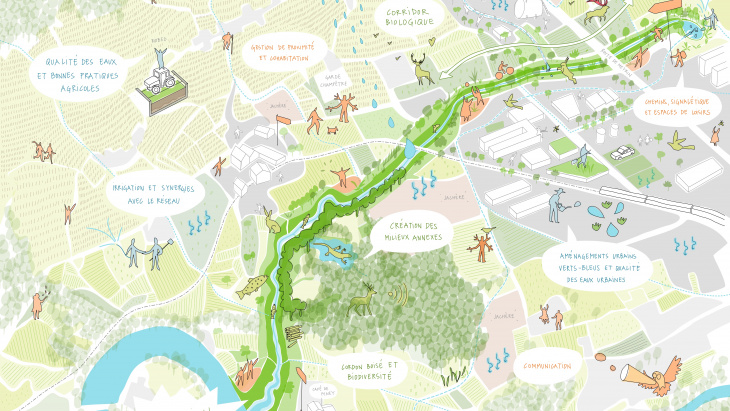 Carte de situation du Nant d'Avril 