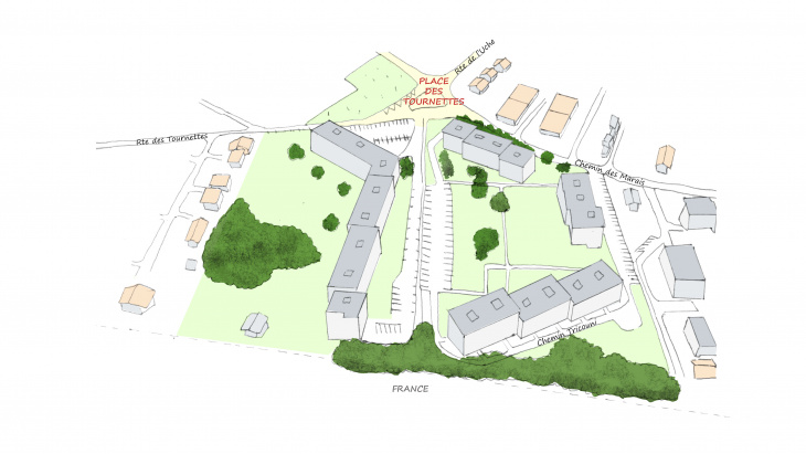 Périmètre du projet Tricouni © dessin AETC