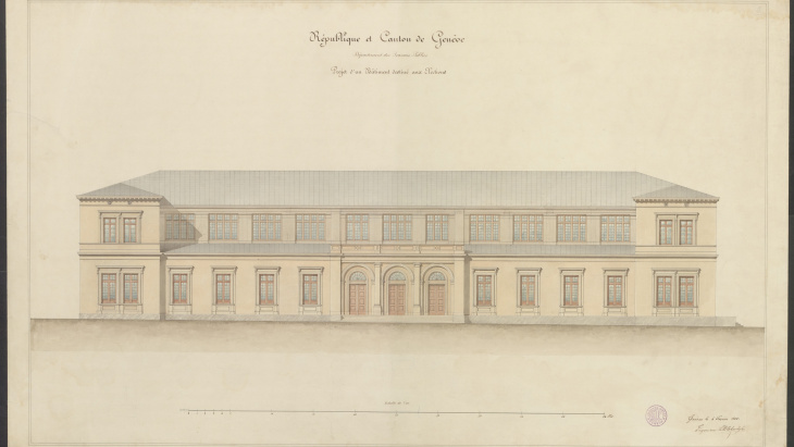 Façade laterale_ Blotnitzki architecte, Archives d'Etat de Genève