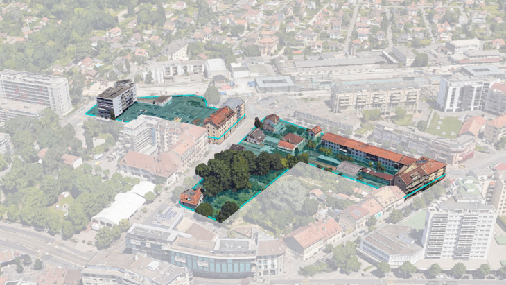 Périmètres des projets Chêne-Bourg-Centre