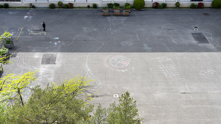 Préau du CO Sécheron - photo: Johannes Marburg