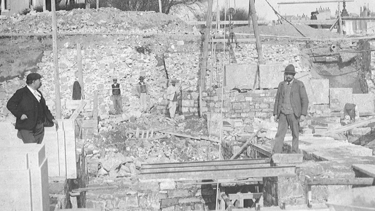 Le chantier du MAH en construction. © Archives Architecture / HEPIA