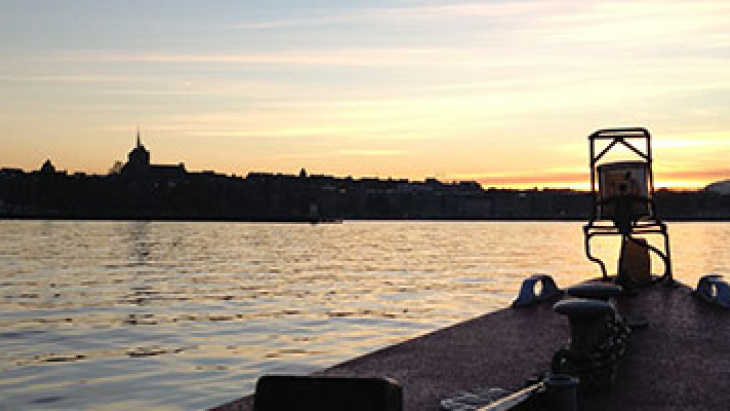 Pêche au coucher du soleil