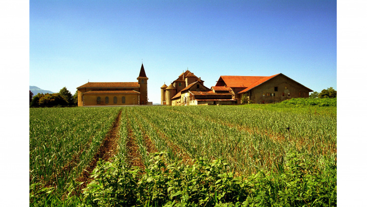 Vue de la commanderie de Compesières, © Service d'archéologie