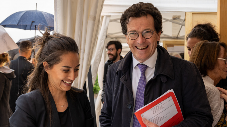 Accord mai 2022 pour les Grands Esserts : le maire et l'ingénieure mobilité - photo: Emilie Laici