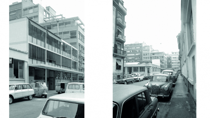 Immeuble Loutan et la rue des photographes. © Bibliothèque de Genève