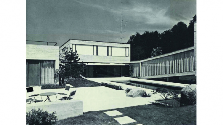 Villa Maier à Cologny, vue sur le patio. DR