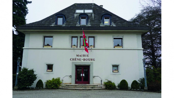 Mairie de Chêne-Bourg, façade principale, © OPS