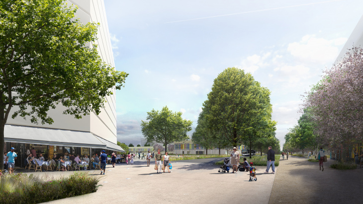 Vue de la route de la Galaise (image de synthèse © PIXALAB)