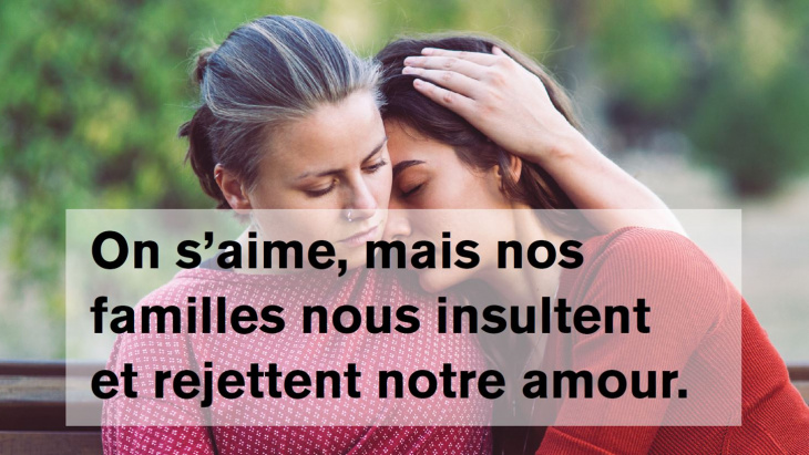 couple filles lesbiennes message de prévention des violences