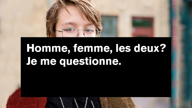 jeune qui se questionne homme femmes les deux?