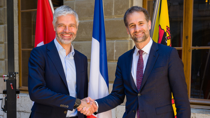 Visite de M. Laurent Wauquiez, président de la Région Auvergne-Rhône-Alpes. Photo Cellence - P. Kittler