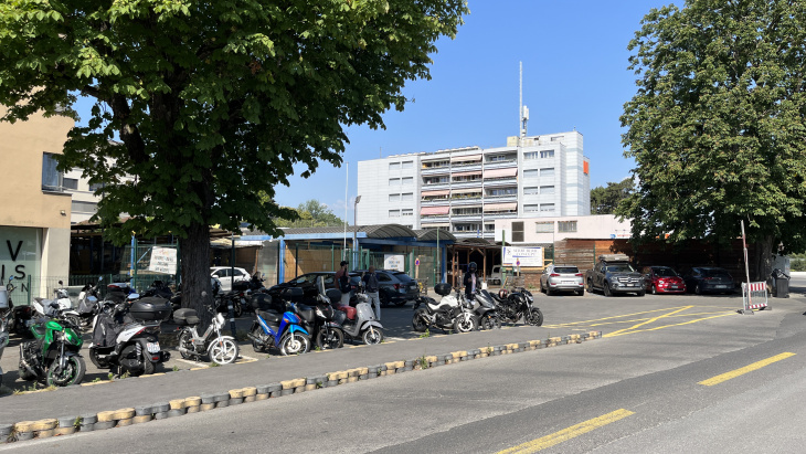 L'actuel quartier vu depuis la gare de Chêne-Bourg