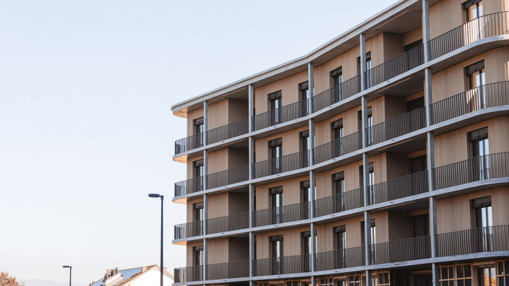Détail d'un immeuble au nouveau quartier de Saint-Mathieu ©Corentin Bonvallat
