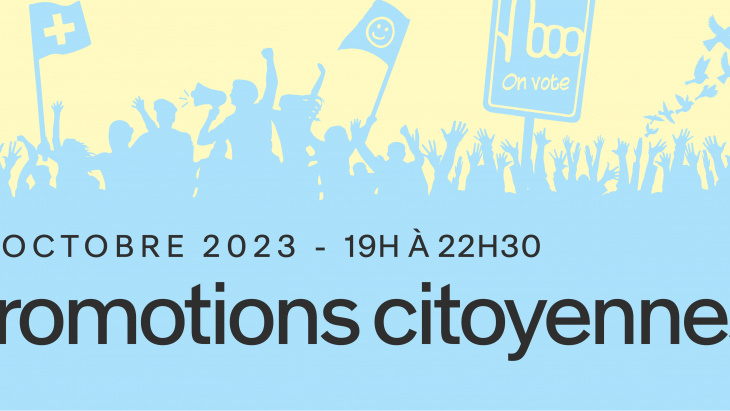 Affiche annoncant les promotions citoyennes