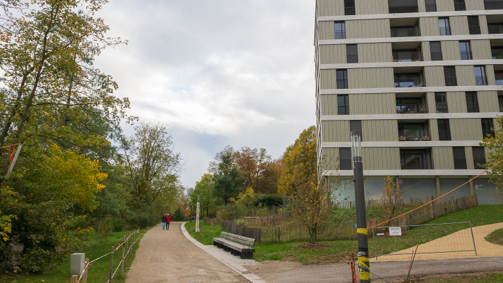 Quartier Surville - promenade Nicolas-Bouvier © Daniel Gubler