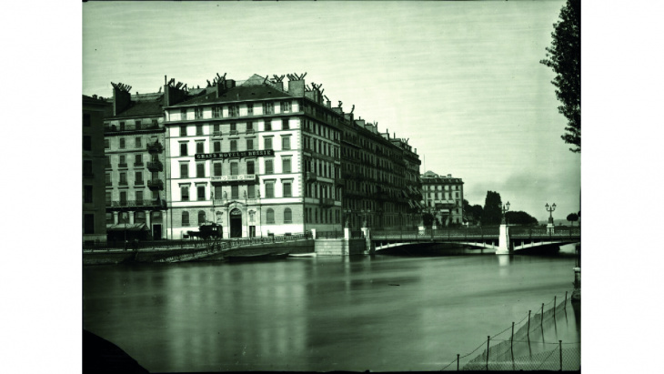 Immeuble Fazy, devenu Hôtel de Russie en 1868. © Bibliothèque de Genève